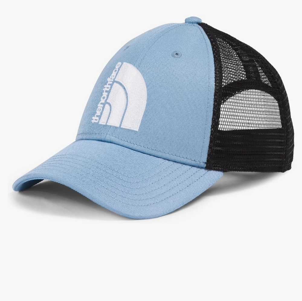 BNEW UNUSED The North Face HALF DOME MUDDER TRUCKER Steel Blue/Jumbo Hd Logo